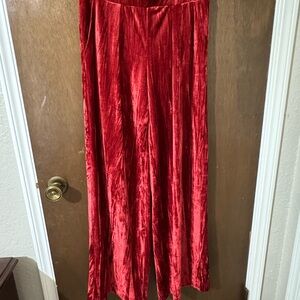 Elegant Red Velvet Skirt